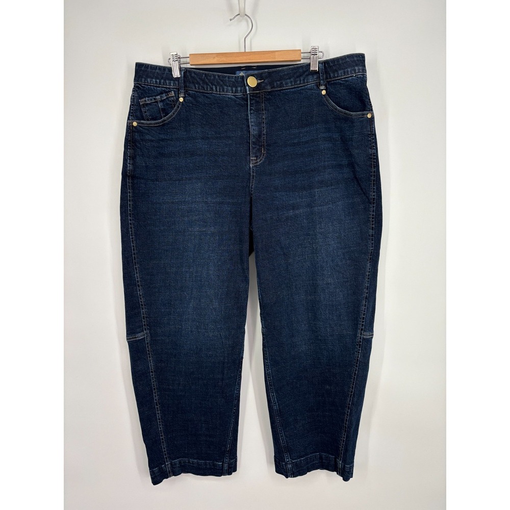 Democracy High Rise Dark Blue Cropped Jeans